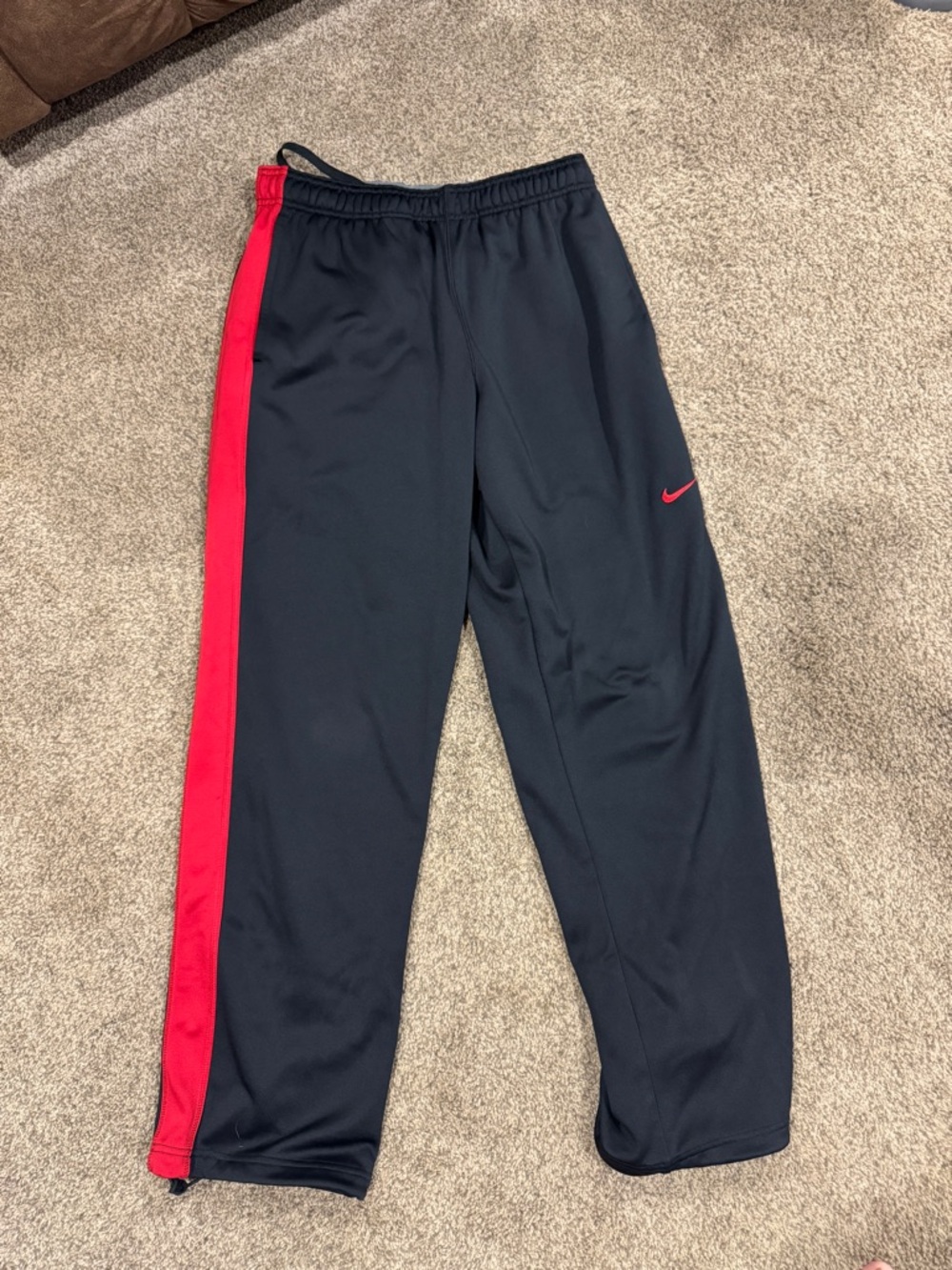Nike Black Sweatpants with Red Side Stripe